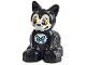Lot ID: 411077825  Part No: 17865pb04  Name: Duplo Cat Kitten Sitting with Yellow Eyes and White Face and Chest with Bow Tie Pattern