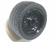 Part No: 18976c01  Name: Wheel 18mm D. x 12mm with Axle Hole and Stud with Black Tire 24 x 12 Low (18976 / 18977)
