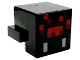 Part No: 19727pb018  Name: Creature Head Pixelated with Red and Dark Red Face and Light Bluish Gray Fangs Pattern (Minecraft Spider)