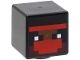 Lot ID: 358117095  Part No: 19729pb050  Name: Minifigure, Head, Modified Cube with Pixelated Red and Dark Red Balaclava, and Reddish Brown Face with Eyes Pattern (Minecraft Ninja)