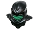 Part No: 20565pb01  Name: Minifigure, Headgear Ninjago Wrap with Jagged Shoulders with Green Face Mask Pattern