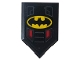 Part No: 22385pb181  Name: Tile, Modified 2 x 3 Pentagonal with Batman Logo Pattern (Sticker) - Set 76116