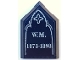Part No: 22385pb389 Name: Tile, Modified 2 x 3 Pentagonal with Tombstone, Light Bluish Gray 'W.M. 1873-1898' Pattern (Sticker) - Set 910049 Part No: 22385pb389 Name: Tile, Modified 2 x 3 Pentagonal with Tombstone, Light Bluish Gray 'W.M. 1873-1898' Pattern (Sticker) - Set 910049
