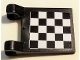 Part No: 2335pb053  Name: Flag 2 x 2 Square with Checkered Pattern on Both Sides, Black Corners (Stickers)
