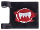 Part No: 2335pb100  Name: Flag 2 x 2 Square with Silver Fangs and Dark Red Pattern on Both Sides