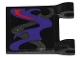 Part No: 2335pb123  Name: Flag 2 x 2 Square with Dark Purple, Pearl Dark Gray, and Red Swirls Pattern on Both Sides Middle (Stickers) - Set 70728