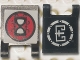 Part No: 2335pb178  Name: Flag 2 x 2 Square with Ninjago Metal and Speed Elemental Logos Pattern on Opposite Sides (Stickers) - Set 70756