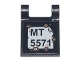 Part No: 2335pb225  Name: Flag 2 x 2 Square with Note with 'MT 5571' and Metal Rivets Pattern (Sticker) - Set 70840