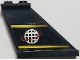 Part No: 2340pb017R  Name: Tail 4 x 1 x 3 with Yellow Lines and Alpha Team Logo Pattern on Right Side (Sticker) - Set 6772