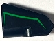 Part No: 2387pb010  Name: Technic, Panel Fairing # 7 Very Small Smooth Short, Side A with Bright Green Stripe Pattern (Sticker) - Set 42170