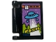 Part No: 24093pb118  Name: Minifigure, Utensil Book Cover with Comic Issue Number 1 with Medium Azure UFO and Lime Trees on Medium Lavender Background Pattern (Sticker) - Set 42674