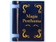 Part No: 24093pb131 Name: Minifigure, Utensil Book Cover with Bright Light Orange 'Magia Posthuma' and Scrollwork Pattern (Sticker) - Set 910049 Part No: 24093pb131 Name: Minifigure, Utensil Book Cover with Bright Light Orange 'Magia Posthuma' and Scrollwork Pattern (Sticker) - Set 910049