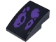 Part No: 24309pb057  Name: Slope, Curved 3 x 2 with Dark Purple Dragon Scales Pattern (Sticker) - Set 71832