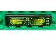 Part No: 2431pb0230R  Name: Tile 1 x 4 with Buttons and Neon Green Screens on Black Background Pattern Model Right Side (Sticker) - Set 8107