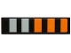 Part No: 2431pb0400 Name: Tile 1 x 4 with Orange and Light Bluish Gray Stripes Pattern (Sticker) - Set 75102 Part No: 2431pb0400 Name: Tile 1 x 4 with Orange and Light Bluish Gray Stripes Pattern (Sticker) - Set 75102