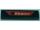 Part No: 2431pb0432  Name: Tile 1 x 4 with 'R Power' over Red Trapezoid Pattern (Sticker) - Set 8863