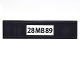 Part No: 2431pb0443  Name: Tile 1 x 4 with '28MB89' Pattern (Sticker) - Set 10937