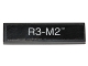Part No: 2431pb0456  Name: Tile 1 x 4 with 'R3-M2' Pattern (Sticker) - Set 40268