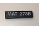 Part No: 2431pb0488 Name: Tile 1 x 4 with White 'MAT 278B' Pattern (Sticker) - Set 10252 Part No: 2431pb0488 Name: Tile 1 x 4 with White 'MAT 278B' Pattern (Sticker) - Set 10252
