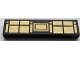 Part No: 2431pb0539 Name: Tile 1 x 4 with Gold Squares and Rectangles Pattern (BrickHeadz Tactical Batman Utility Belt) Part No: 2431pb0539 Name: Tile 1 x 4 with Gold Squares and Rectangles Pattern (BrickHeadz Tactical Batman Utility Belt)