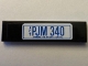 Part No: 2431pb0620 Name: Tile 1 x 4 with 'PJM 340' on Black Background Pattern (Sticker) - Set 10242 Part No: 2431pb0620 Name: Tile 1 x 4 with 'PJM 340' on Black Background Pattern (Sticker) - Set 10242