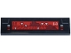 Part No: 2431pb0914  Name: Tile 1 x 4 with Red Console Display, Dark Red Grid and Tanks, White Triangle Indicators Pattern (Sticker) - Set 75413