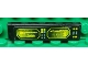 Part No: 2431pb230R  Name: Tile 1 x 4 with Buttons and Neon Green Screens on Black Background Pattern Model Right Side (Sticker) - Set 8107