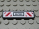 Part No: 2431pb278  Name: Tile 1 x 4 with 'HA 7990' and Red and White Diagonal Stripes Pattern (Sticker) - Set 7990