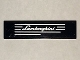 Part No: 2431pb361L  Name: Tile 1 x 4 with Silver 'Lamborghini' & Stripes Pattern Model Left Side (Sticker) - Set 8169