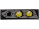 Part No: 2431pb560R  Name: Tile 1 x 4 with Double Yellow Headlight Right Pattern (Sticker) - Set 8458
