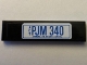 Part No: 2431pb620  Name: Tile 1 x 4 with 'PJM 340' on Black Background Pattern (Sticker) - Set 10242