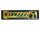Part No: 2431px10  Name: Tile 1 x 4 with RoboForce Gold, Red and Blue Circuitry Pattern