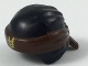 Part No: 24496pb04  Name: Minifigure, Headgear Ninjago Wrap Type 3 with Dark Brown Bandana and Knot and Gold Asian Symbol Pattern