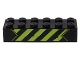 Part No: 2456pb037  Name: Brick 2 x 6 with Lime Danger Stripes Pattern (Sticker) - Set 80022