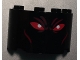 Part No: 24593pb02  Name: Cylinder Half 2 x 4 x 2 with 1 x 2 Cutout with Red Eyes (Ares Face) Pattern
