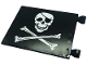 Part No: 2525pb015  Name: Flag 6 x 4 with White Skull and Crossbones (Jolly Roger) Pattern on Both Sides (Stickers) - Set 42118