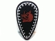 Part No: 2586pb004  Name: Minifigure, Shield Ovoid with Boar Head and Silver Border Pattern