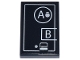 Part No: 26603pb391  Name: Tile 2 x 3 with Panel with Silver Border, Button, Keyhole, and Coin Return, and White Circle, Rectangle, and Letters A and  B Pattern (Sticker) - Set 21347