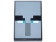 Part No: 26603pb471  Name: Tile 2 x 3 with Pixelated Eyebrows, Dark Turquoise Eyes, and Dark Bluish Gray Rectangle Nose on Light Bluish Gray Background Pattern (Minecraft Ominous Banner)