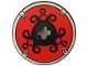 Lot ID: 429958371  Part No: 2723pb004  Name: Technic, Disk 3 x 3 with Viking Shield Black Curly / Red Pattern (Sticker) - Sets 7016 / 7018 / 7019 / 7021