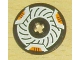 Lot ID: 111947314  Part No: 2723pb012  Name: Technic, Disk 3 x 3 with Disk Brake Orange Caliper Pattern (Sticker) - Set 8516