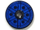 Part No: 2723pb106  Name: Technic, Disk 3 x 3 with Blue Wheel with 6 Spokes and Holes Pattern (Sticker) - Set 75940