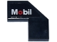 Part No: 27263pb009R  Name: Tile, Modified Facet 2 x 2 with Red and White 'Mobil' Pattern Model Right Side (Sticker) - Set 77243
