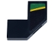 Part No: 27263pb011R  Name: Tile, Modified Facet 2 x 2 with Yellow and Green Stripe Pattern Model Right Side (Sticker) - Set 77245