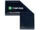 Part No: 27263pb012R  Name: Tile, Modified Facet 2 x 2 with White 'CashApp' and Dollar Sign on Green Square Logo Pattern Model Right Side (Sticker) - Set 77246