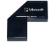 Part No: 27263pb014L  Name: Tile, Modified Facet 2 x 2 with White 'Microsoft' and 4 Squares Logo Pattern Model Left Side (Sticker) - Set 77248