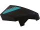Part No: 29119pb022  Name: Wedge 2 x 1 x 2/3 Right with Dark Turquoise Stripe and Silver Line Pattern (Sticker) - Set 76909