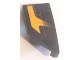 Part No: 29119pb038  Name: Wedge 2 x 1 x 2/3 Right with Yellow Stripe and Grille Pattern (Sticker) - Set 75893