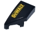 Part No: 29120pb045  Name: Wedge 2 x 1 x 2/3 Left with Yellow 'DEWALT' Logo Pattern (Sticker) - Set 77251