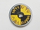 Part No: 2958pb008  Name: Technic, Disk 3 x 3 with Viking Shield Black / Yellow Rune Pattern (Sticker) - Sets 7016 / 7019